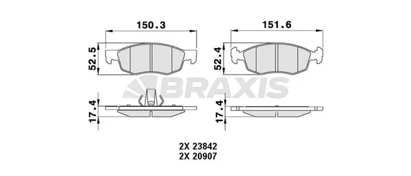 Brake Pad Set, disc brake (AA0242)
