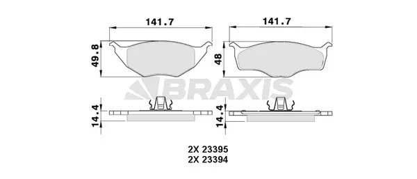 Brake Pad Set, disc brake (AA0326)