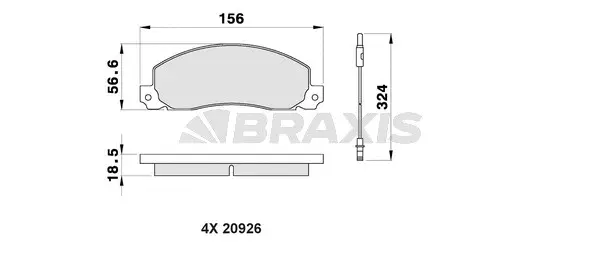 Brake Pad Set, disc brake (AB0200)