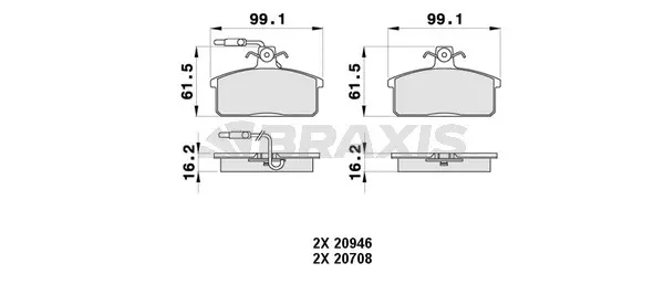 Brake Pad Set, disc brake (AB0374)