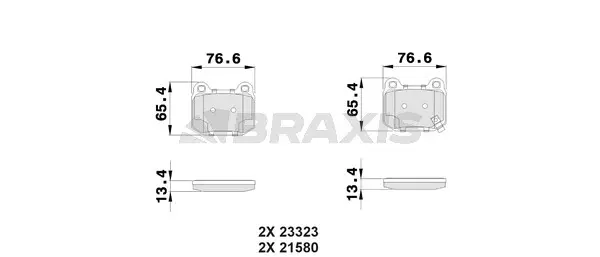 Brake Pad Set, disc brake (AB0369)