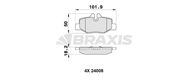 Brake Pad Set, disc brake (AB0164)