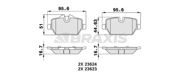 Brake Pad Set, disc brake (AA0269)