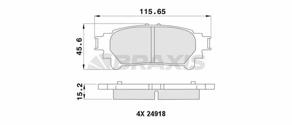 Brake Pad Set, disc brake (AA0385)