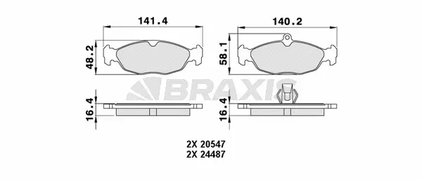 Brake Pad Set, disc brake (AA0470)