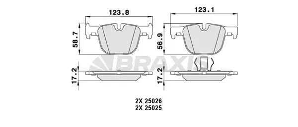 Brake Pad Set, disc brake (AA0450)