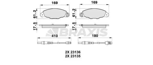 Brake Pad Set, disc brake (AB0197)