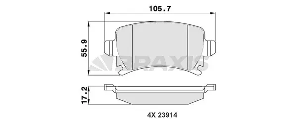 Brake Pad Set, disc brake (AA0021)