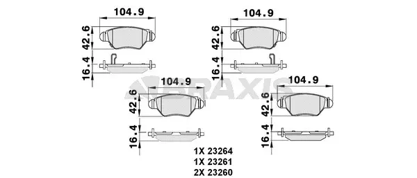 Brake Pad Set, disc brake (AB0043)