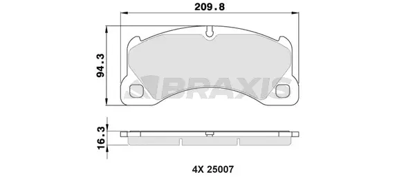 Brake Pad Set, disc brake (AA0371)
