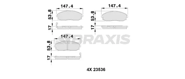 Brake Pad Set, disc brake (AB0251)