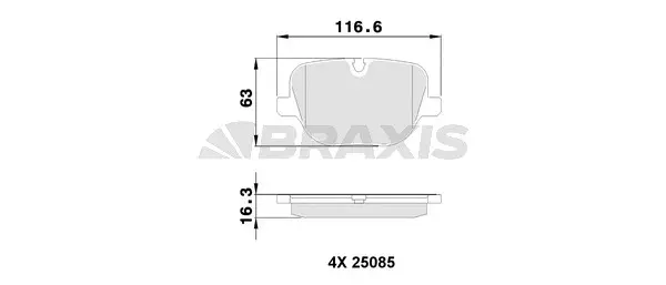 Brake Pad Set, disc brake (AA0510)