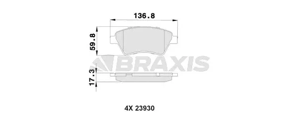 Brake Pad Set, disc brake (AB0018)