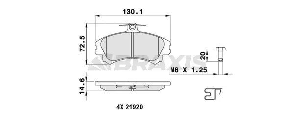Brake Pad Set, disc brake (AB0054)