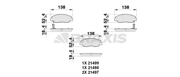 Brake Pad Set, disc brake (AB0273)