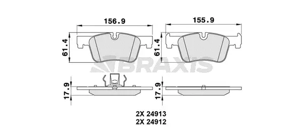 Brake Pad Set, disc brake (AA0245)