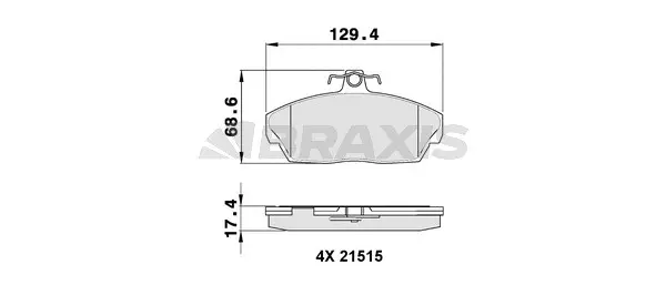 Brake Pad Set, disc brake (AA0153)