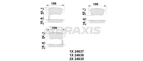 Brake Pad Set, disc brake (AB0232)
