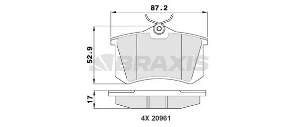 Brake Pad Set, disc brake (AA0005)