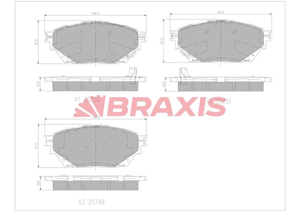 Brake Pad Set, disc brake (AA0764)
