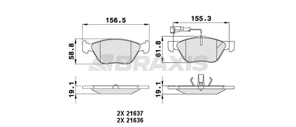 Brake Pad Set, disc brake (AB0050)