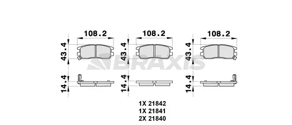 Brake Pad Set, disc brake (AB0295)