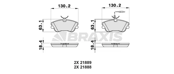 Brake Pad Set, disc brake (AB0143)