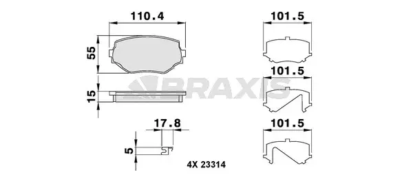 Brake Pad Set, disc brake (AB0134)
