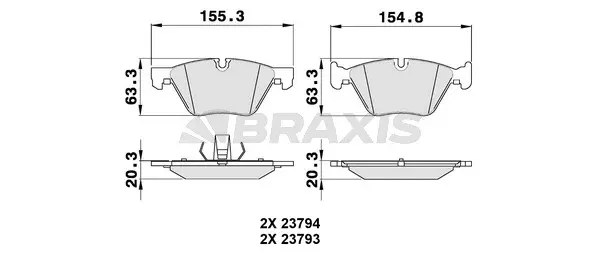 Brake Pad Set, disc brake (AA0143)