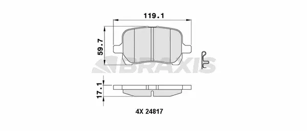 Brake Pad Set, disc brake (AA0459)