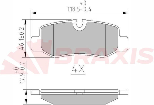 Brake Pad Set, disc brake (AA0678)