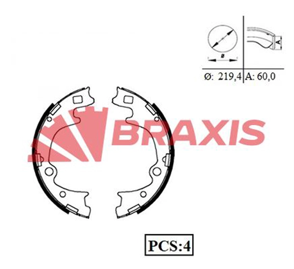 Brake Shoe Set (AC0082)