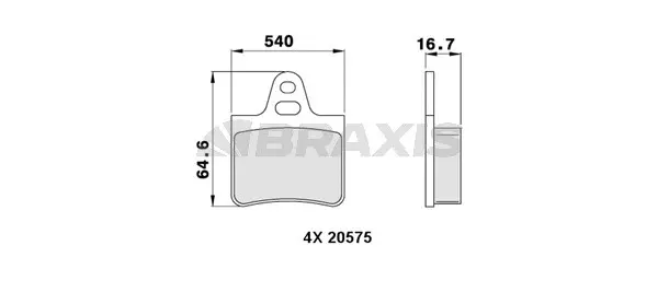 Brake Pad Set, disc brake (AA0284)