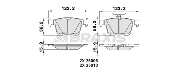 Brake Pad Set, disc brake (AA0317)