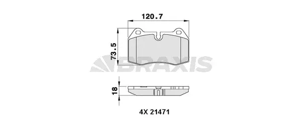 Brake Pad Set, disc brake (AA0281)