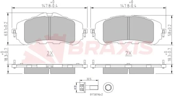 Brake Pad Set, disc brake (AA0623)