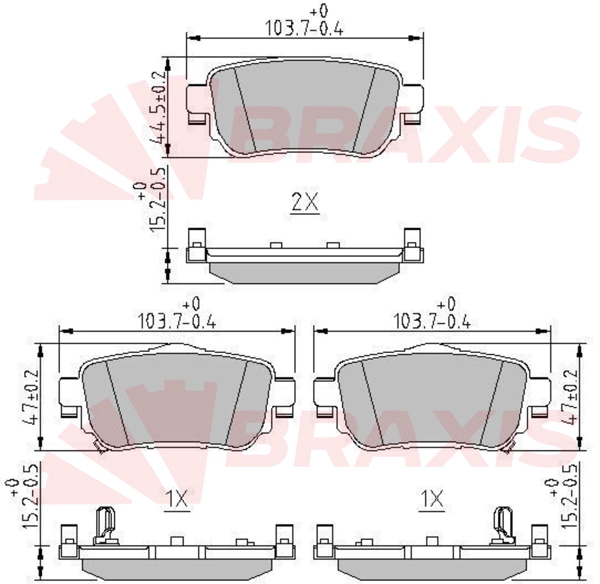 Brake Pad Set, disc brake (AA0670)
