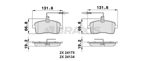 Brake Pad Set, disc brake (AB0089)