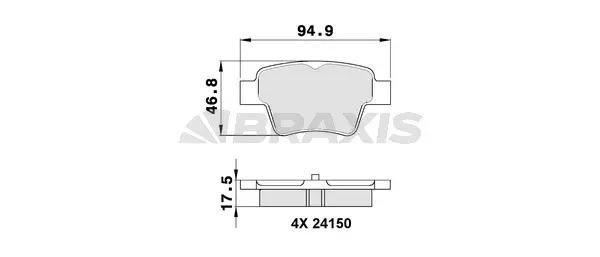 Brake Pad Set, disc brake (AA0048)