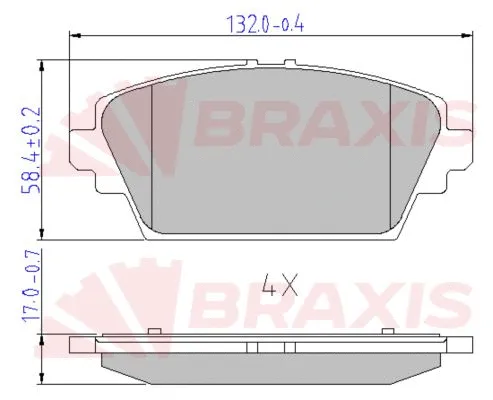 Brake Pad Set, disc brake (AA0644)