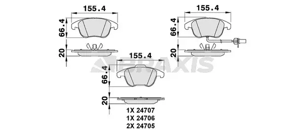 Brake Pad Set, disc brake (AB0067)