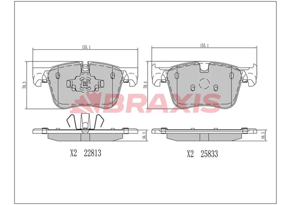 Brake Pad Set, disc brake (AA0693)