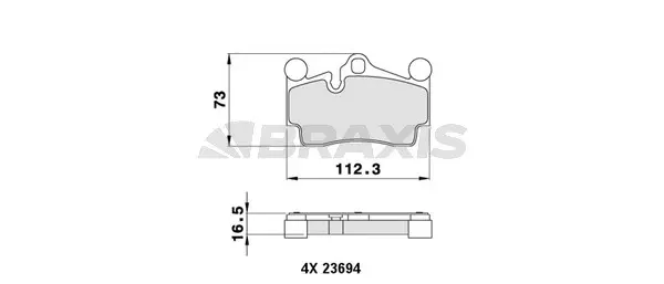 Brake Pad Set, disc brake (AA0202)
