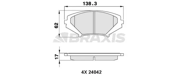 Brake Pad Set, disc brake (AA0303)