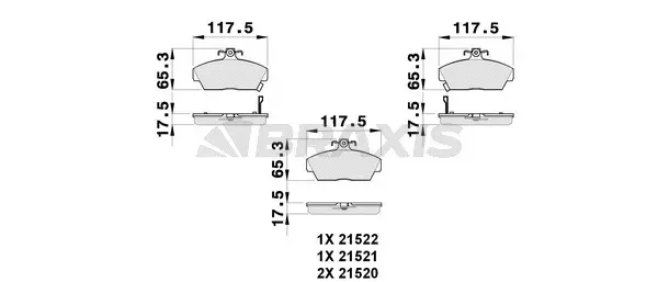 Brake Pad Set, disc brake (AB0265)