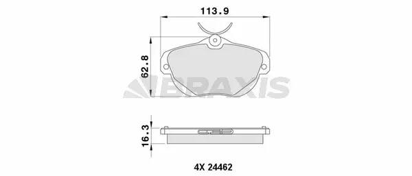 Brake Pad Set, disc brake (AA0406)