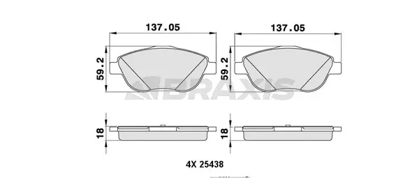 Brake Pad Set, disc brake (AA0211)
