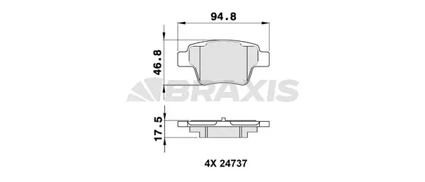 Brake Pad Set, disc brake (AA0138)