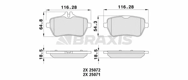 Brake Pad Set, disc brake (AA0453)