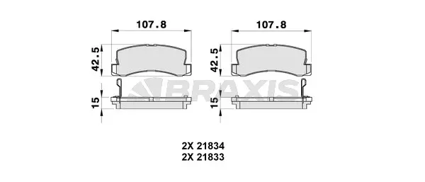 Brake Pad Set, disc brake (AB0336)